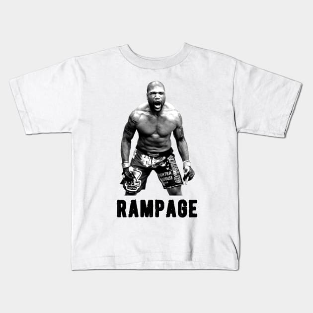 Quinton Rampage Jackson Kids T-Shirt by aarond3214